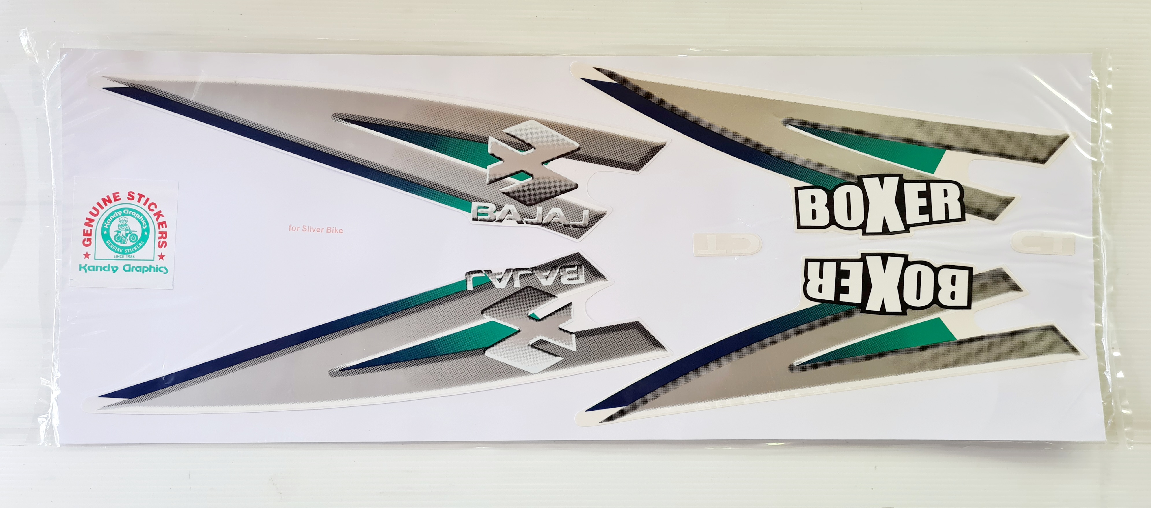 Bajaj Boxer CT (For Silver Bike) — BOXER sticker Sri Lanka