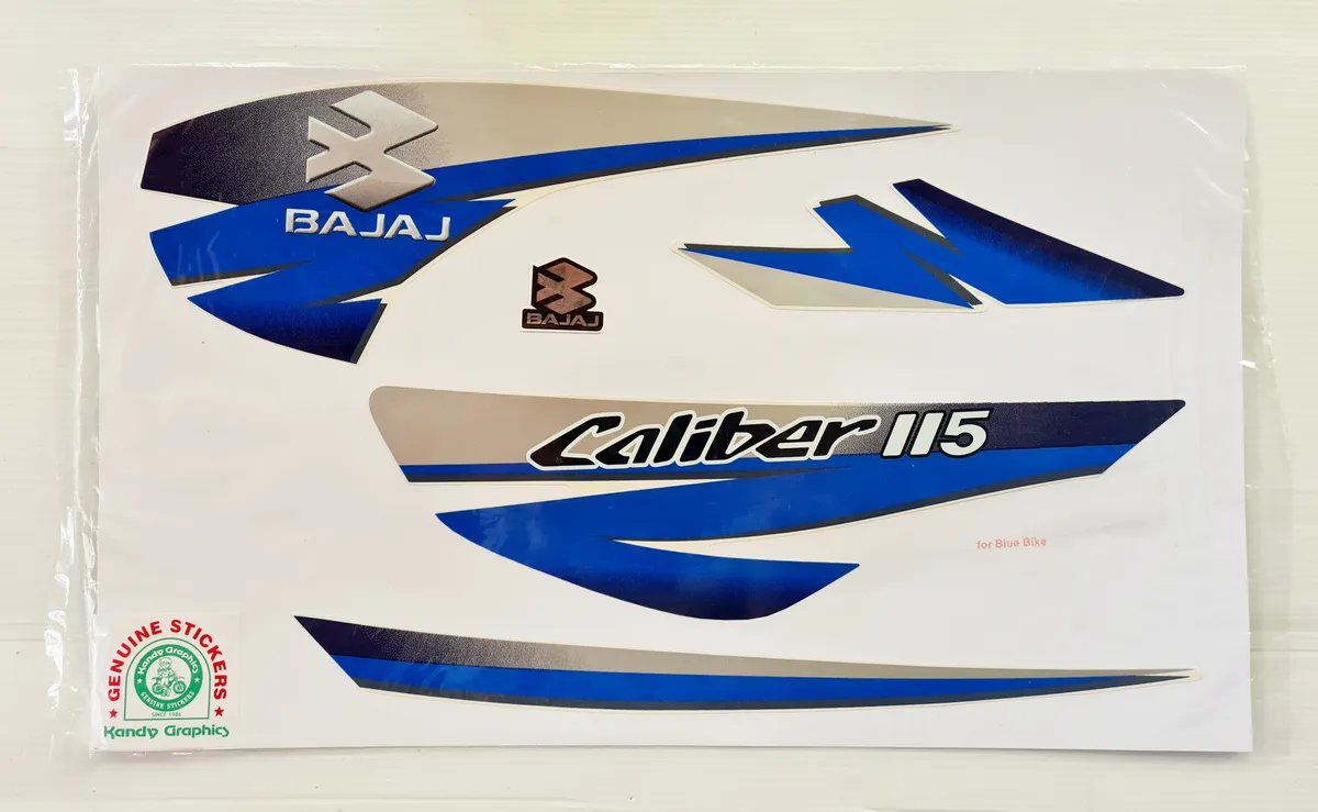 Bajaj Caliber 115 (For Blue Bike) — CALIBER sticker, Sri Lanka