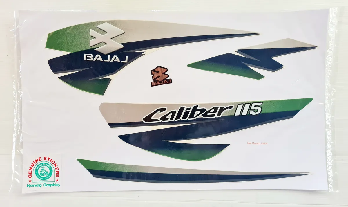 Bajaj Caliber 115 (For Green Bike) — CALIBER sticker, Sri Lanka