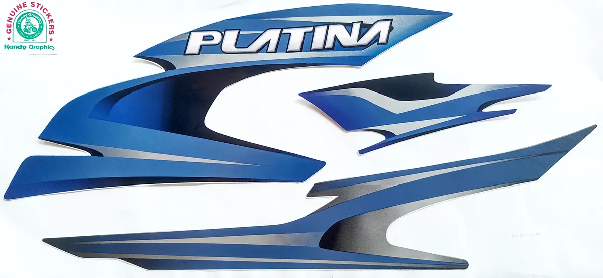 Bajaj Platina 100 New (Blue) — PLATINA sticker, Sri Lanka
