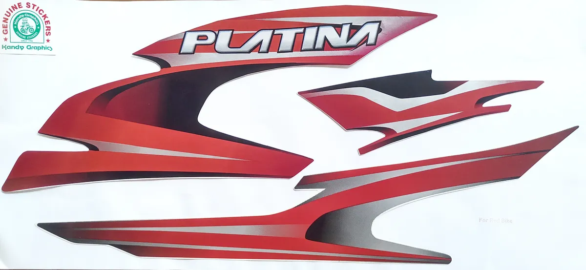 Bajaj Platina 100 New (Red) — PLATINA sticker, Sri Lanka