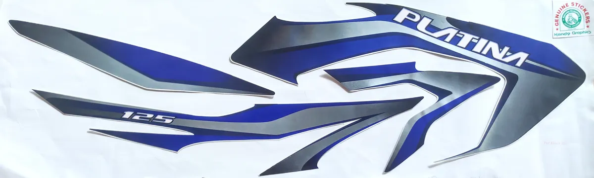 Bajaj Platina 125 BM (For Black Bike - Blue) — PLATINA sticker, Sri Lanka