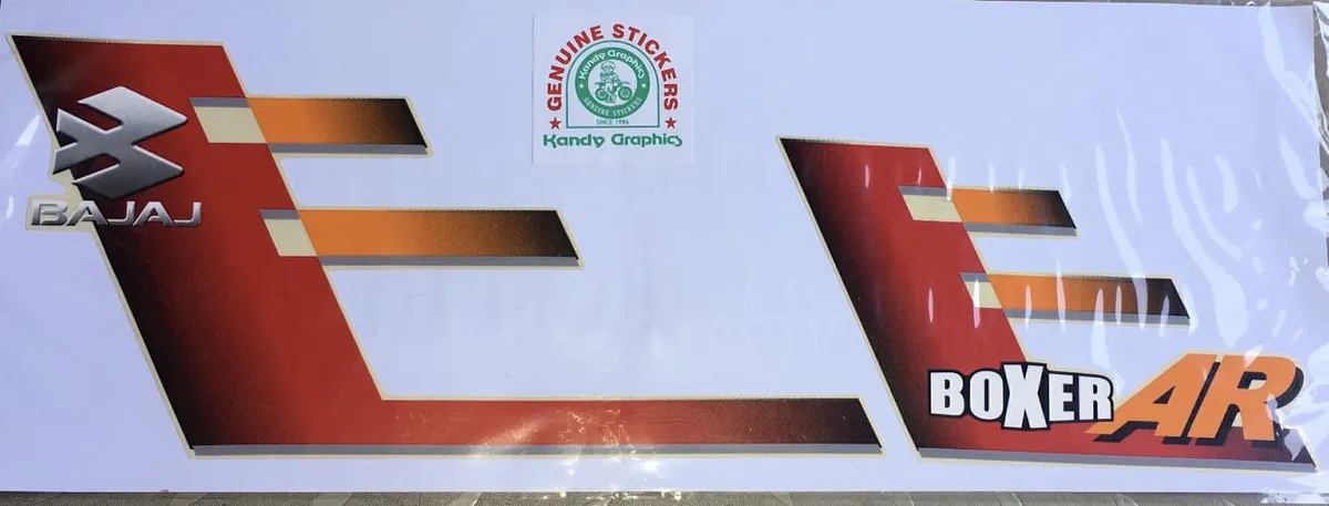 Bajaj Boxer AR — BOXER sticker, Sri Lanka