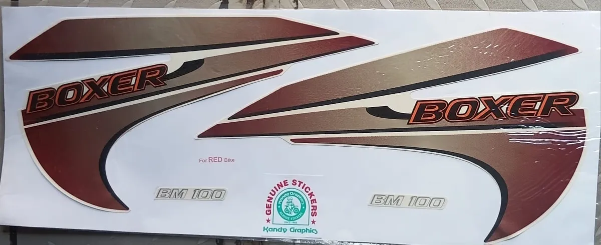 Bajaj Boxer BM 100 — BOXER sticker, Sri Lanka